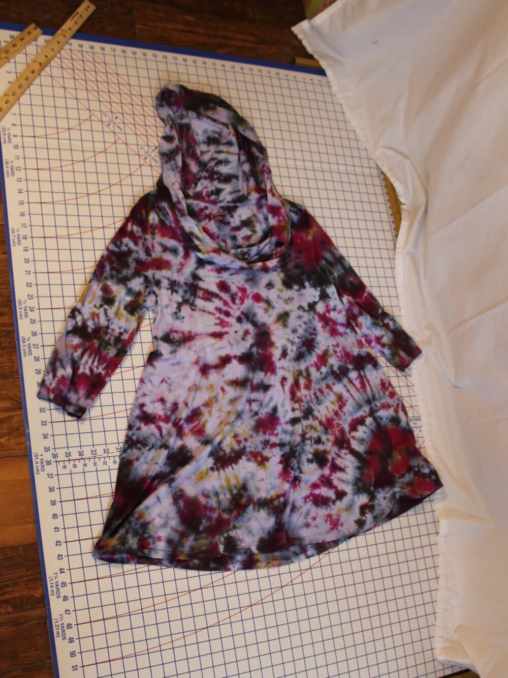 Soft Surroundings Tie-Dye Hooded Cowl Neck Tunic XL